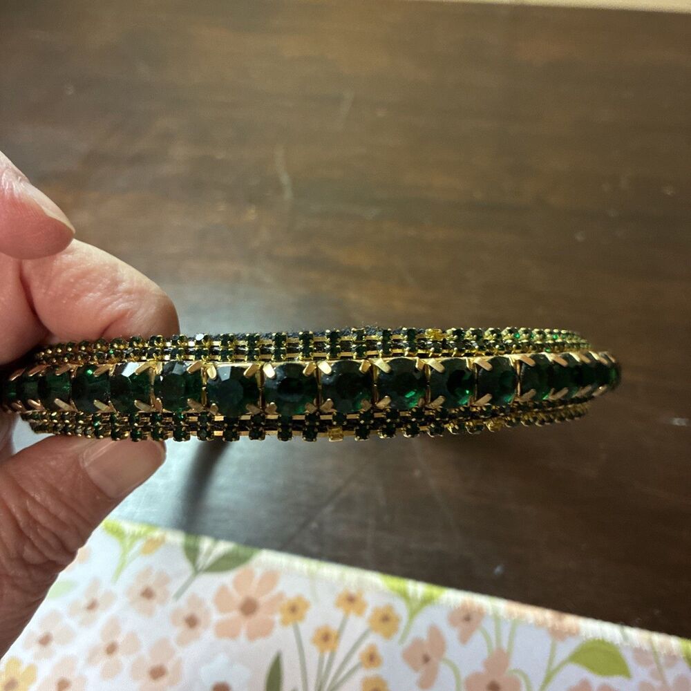 Green Rhinestone Headband - Picture 5 of 6